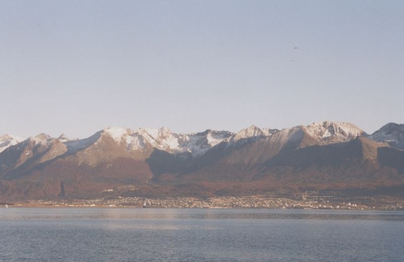 Ushuaia Beagle channel city mountain